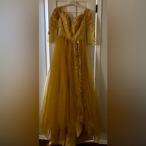 Golden Enchantment Princess Style Gown